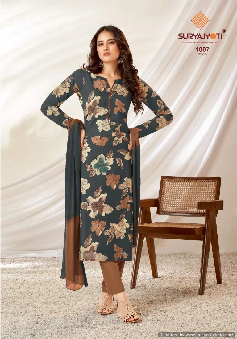 Suryajyoti Siya Vol 1 Cambric Cotton Wholesale Salwar Suit Catalog — Wholesale Salwar Suits, MPA wholesale from Surat - Gallery Image 4